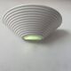 Vintage white lacquered metal and glass wall light, Denmark 1970s