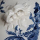 Soupière terre de fer gien cactus blue porcelain opaque old 19 th earthenware