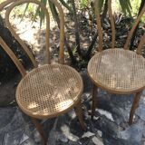 Paire de chaises bistrot cannées Thonet