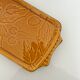 Rectangular plate with cherry decoration