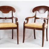 Paire de fauteuils en acajou 1860