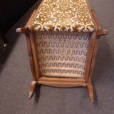 Velvet wood armchair