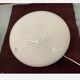 Murano Glass White Swirl Flushmounts Set of 2