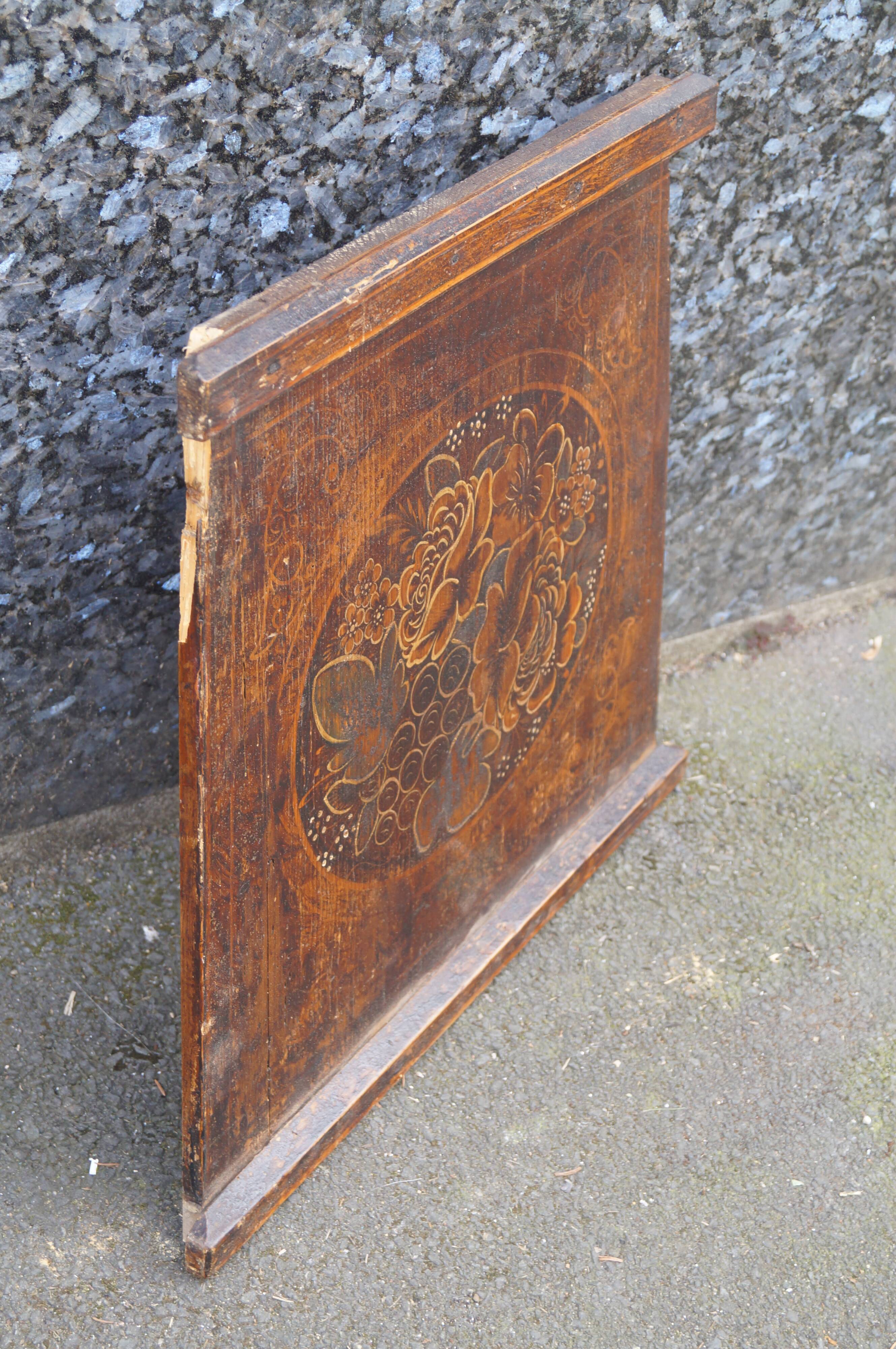 Painted wood pediment 1900