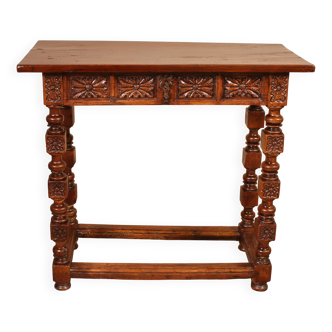 17th Century Walnut Side Table or Console - Spain
