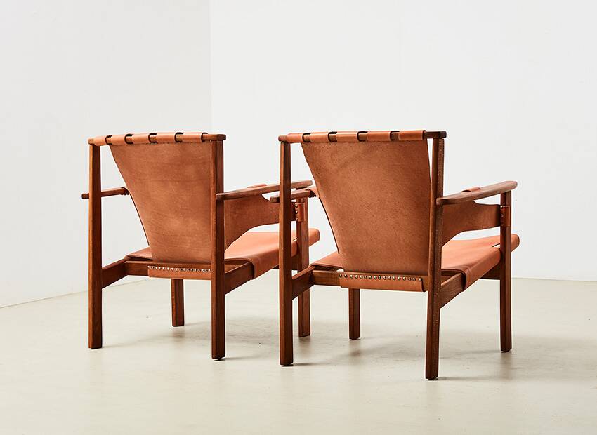 Carl-Axel Acking Pair of Trienna Lounge Chairs for Nordiska Kompaniet 1957
