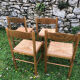 4 chaises bois et paille