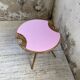 Vintage pink rattan coffee table