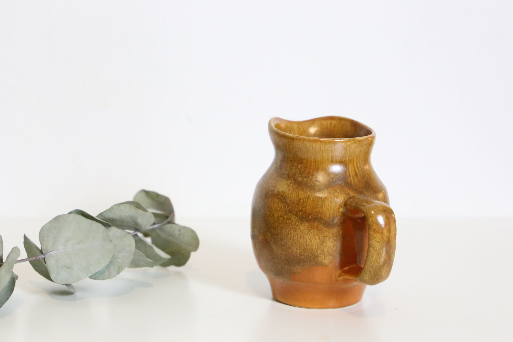Stoneware milk pot, Henriot Quimper, made in France, vintage