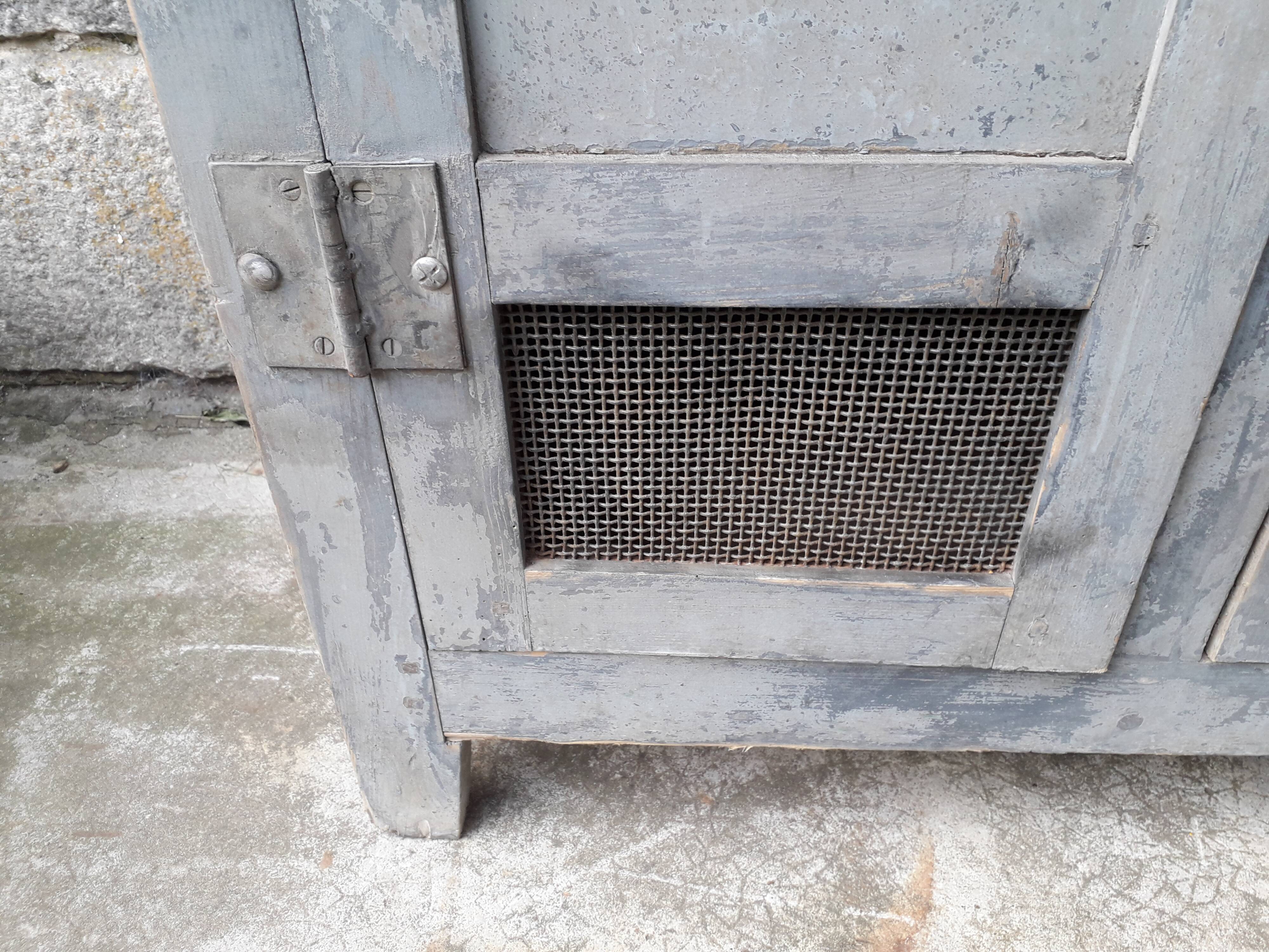 Patinated industrial wardrobe