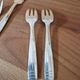 Cailar Bayard Set of 12 silver-plated dessert forks Art Deco
