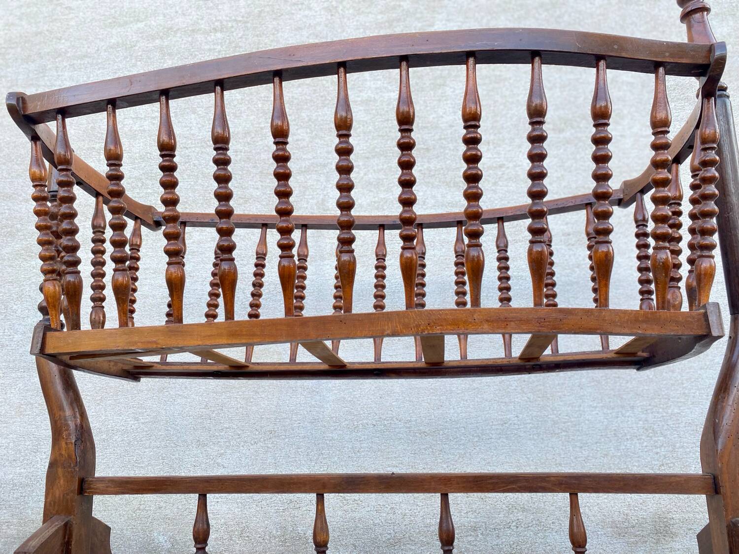 Antique wooden cradle