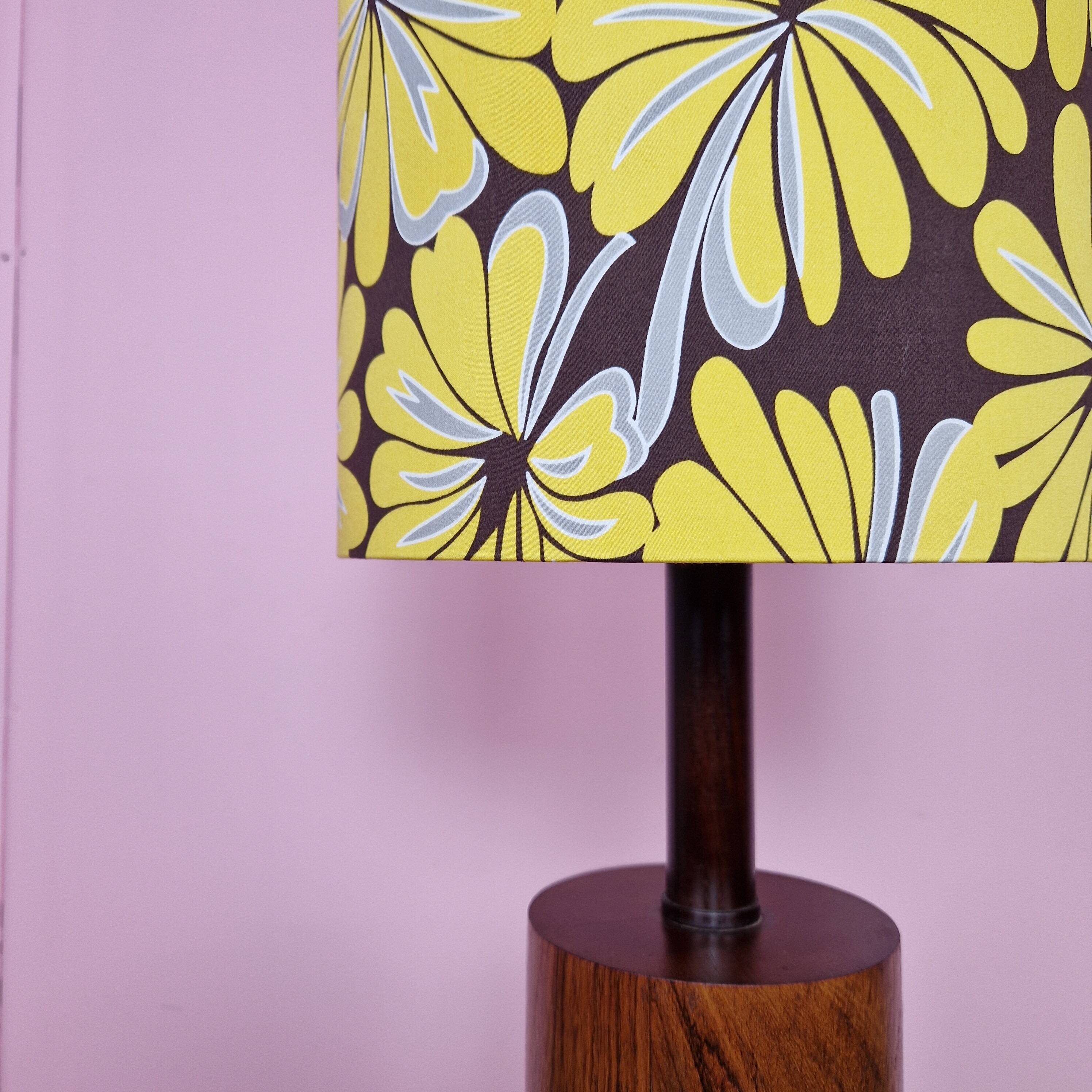 Rosewood and brass danish floor lamp, 1960s