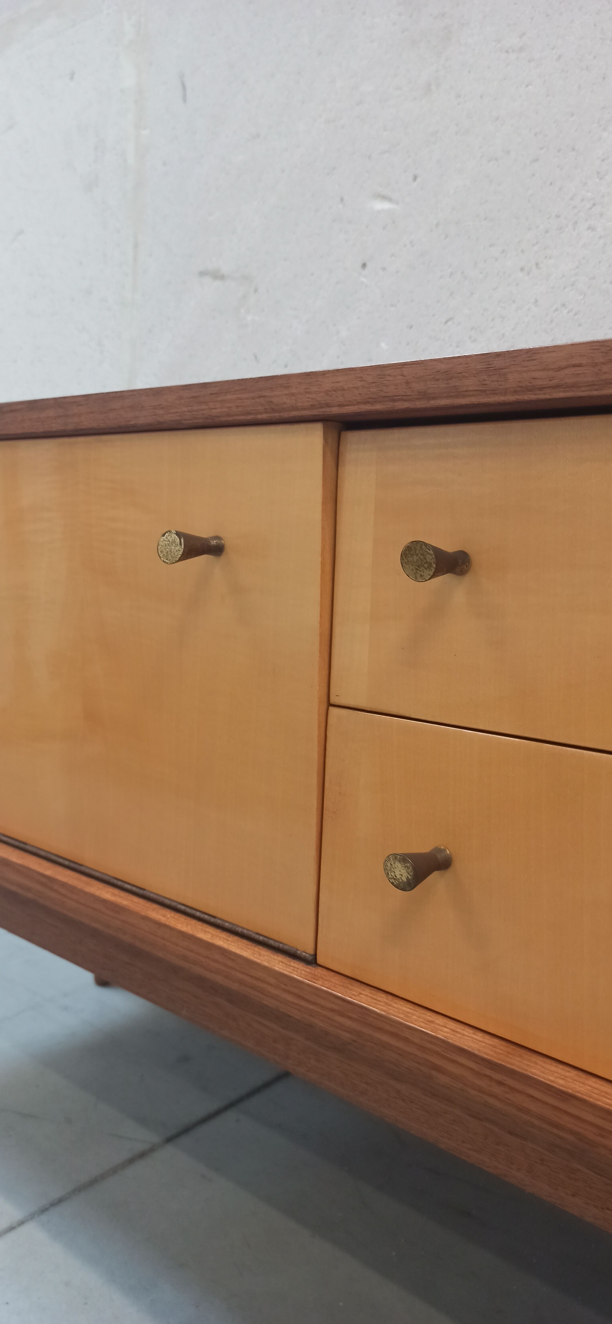 Sideboard wood and brass, 50's