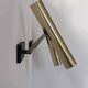 Pair of vintage modernist brass wall lights, France 1970s
