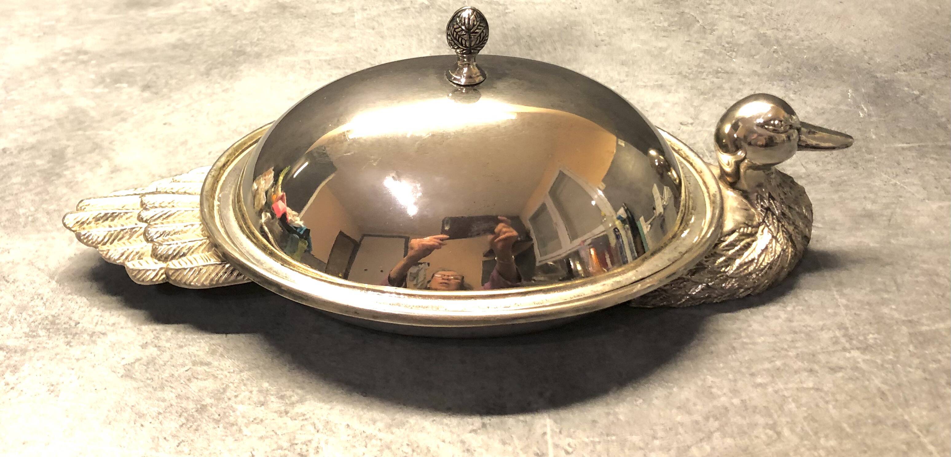 Silver-plated foie gras dome