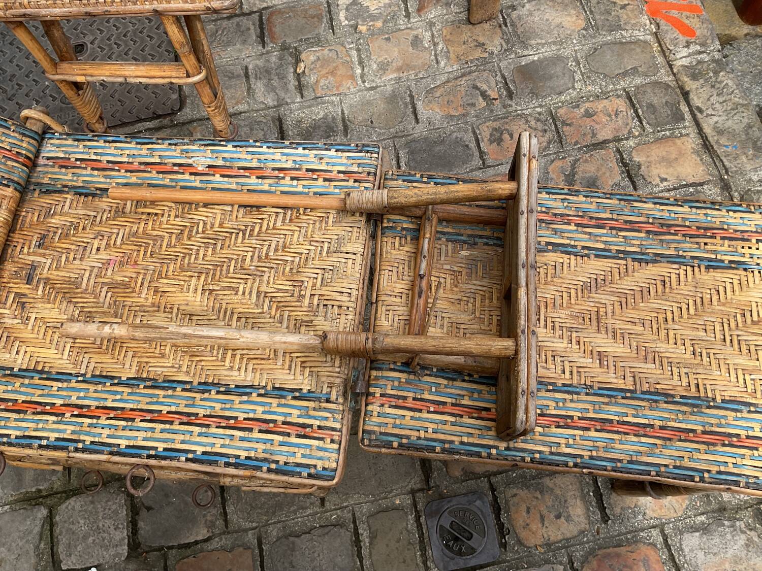 Rattan chaise longue 1910/1920