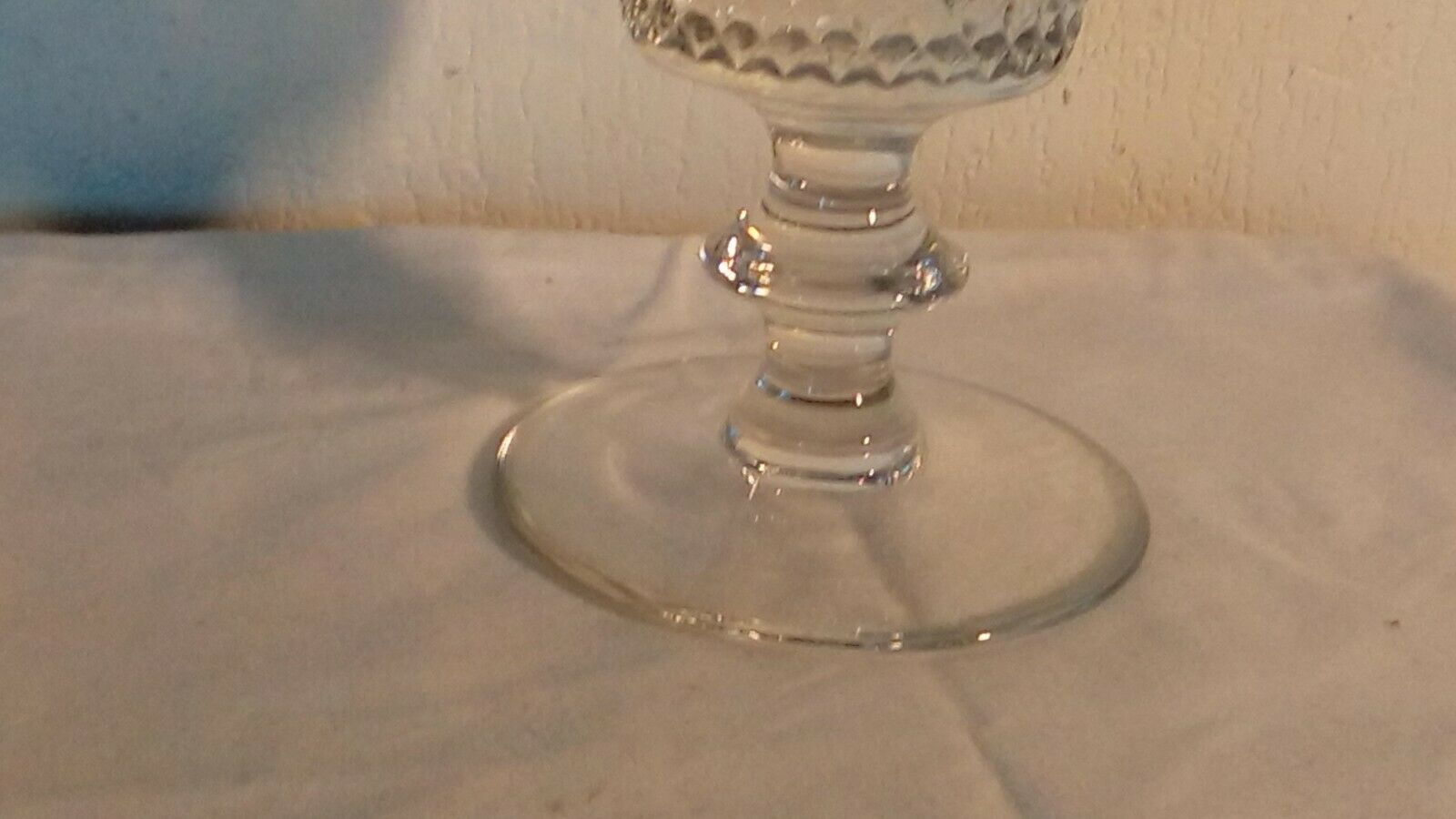 Crystal vase val saint lambert foot shower decor diamond tips
