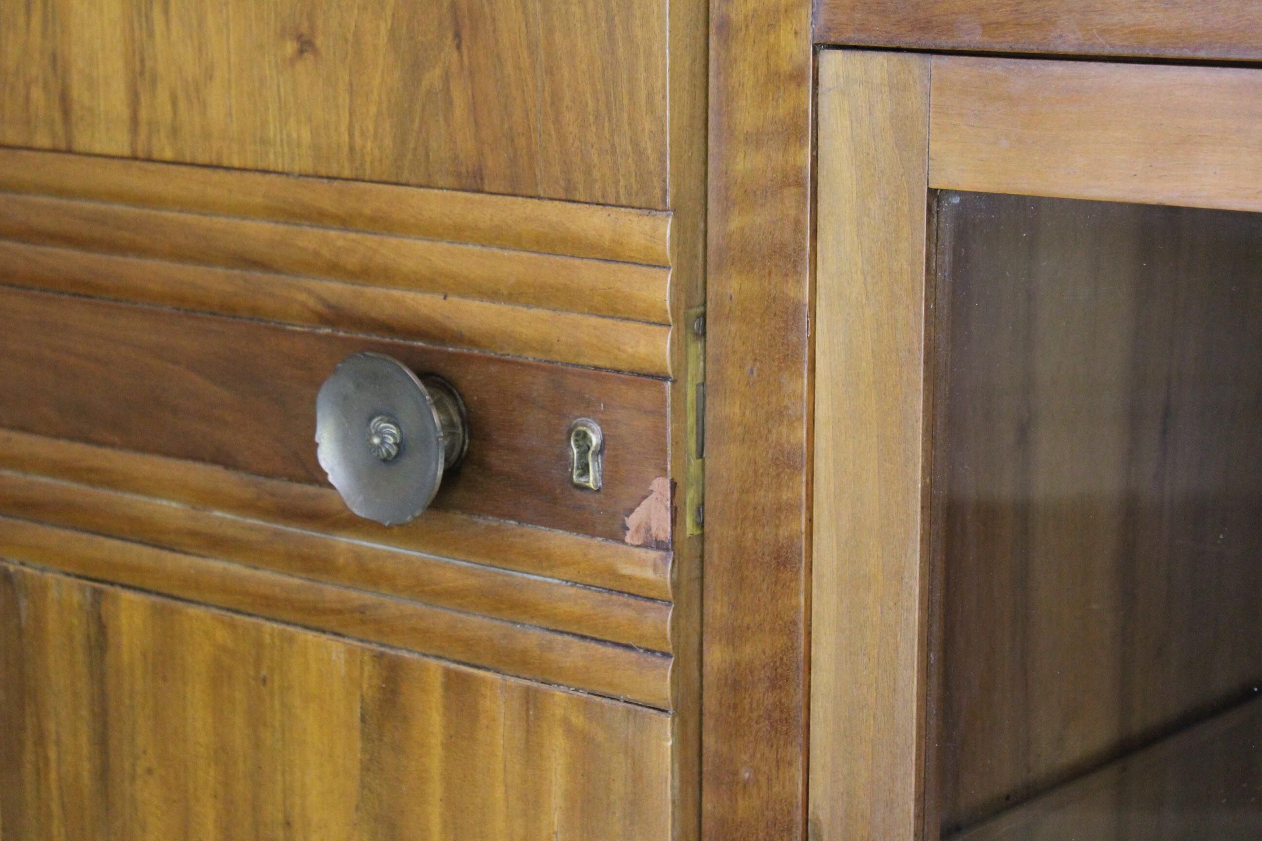 1930s walnut credenza in art deco style
