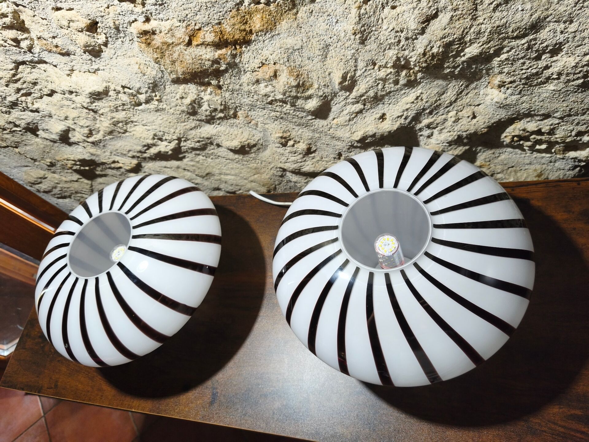Authentic vintage blown glass lamps