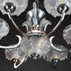 Art Deco chandelier in nickel-plated metal and copper