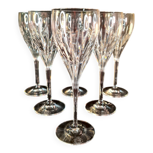 Lot de 6 verres en cristal