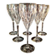 Set of 6 cut crystal glasses – Paris Crystal Works (model similar to Ir)