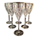 Set of 6 cut crystal glasses – Paris Crystal Works (model similar to Ir)