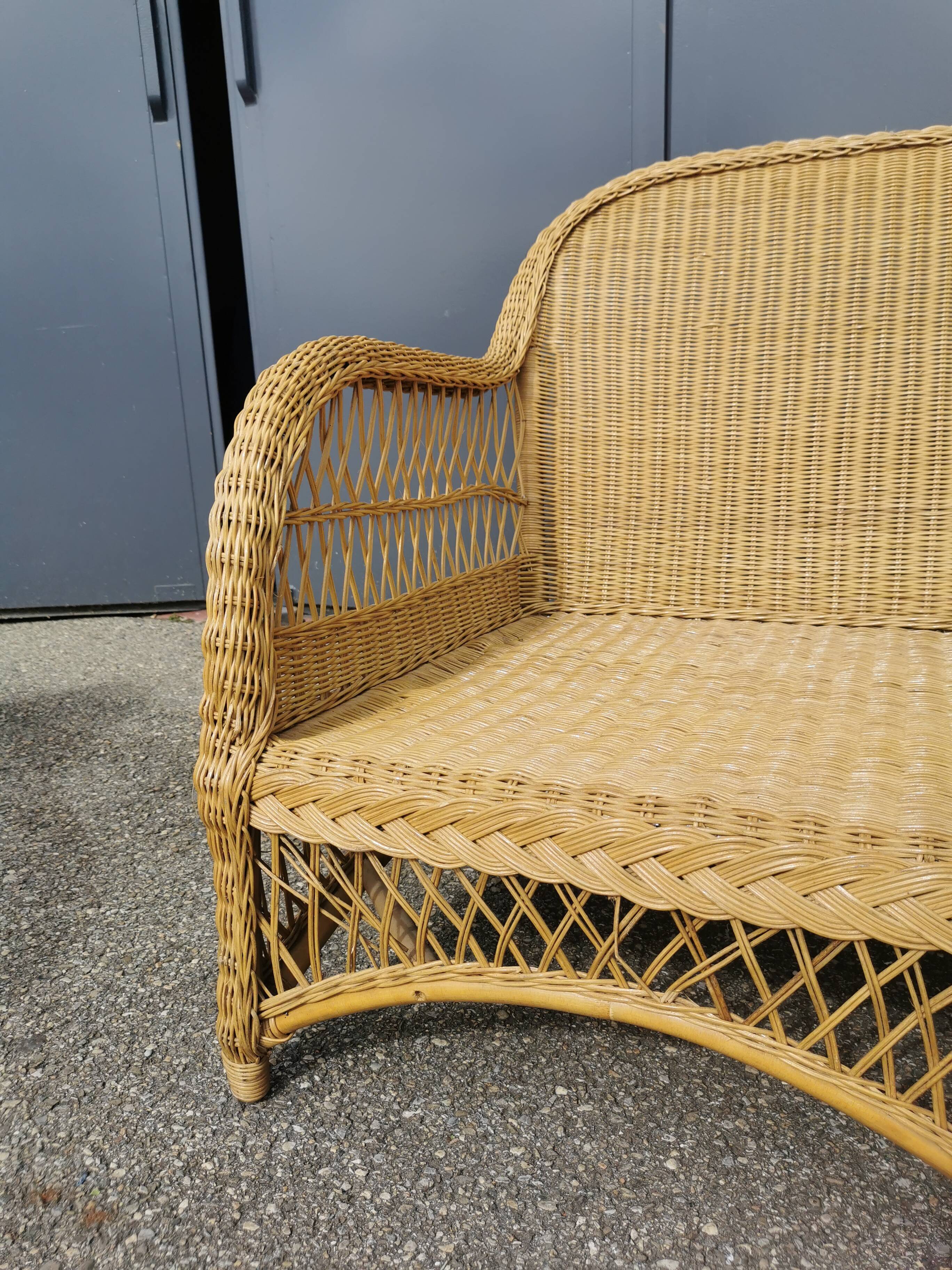 Complete rattan lounge from the 1950s