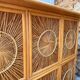 Wooden counter bar and rattan wicker decorations years 50/60