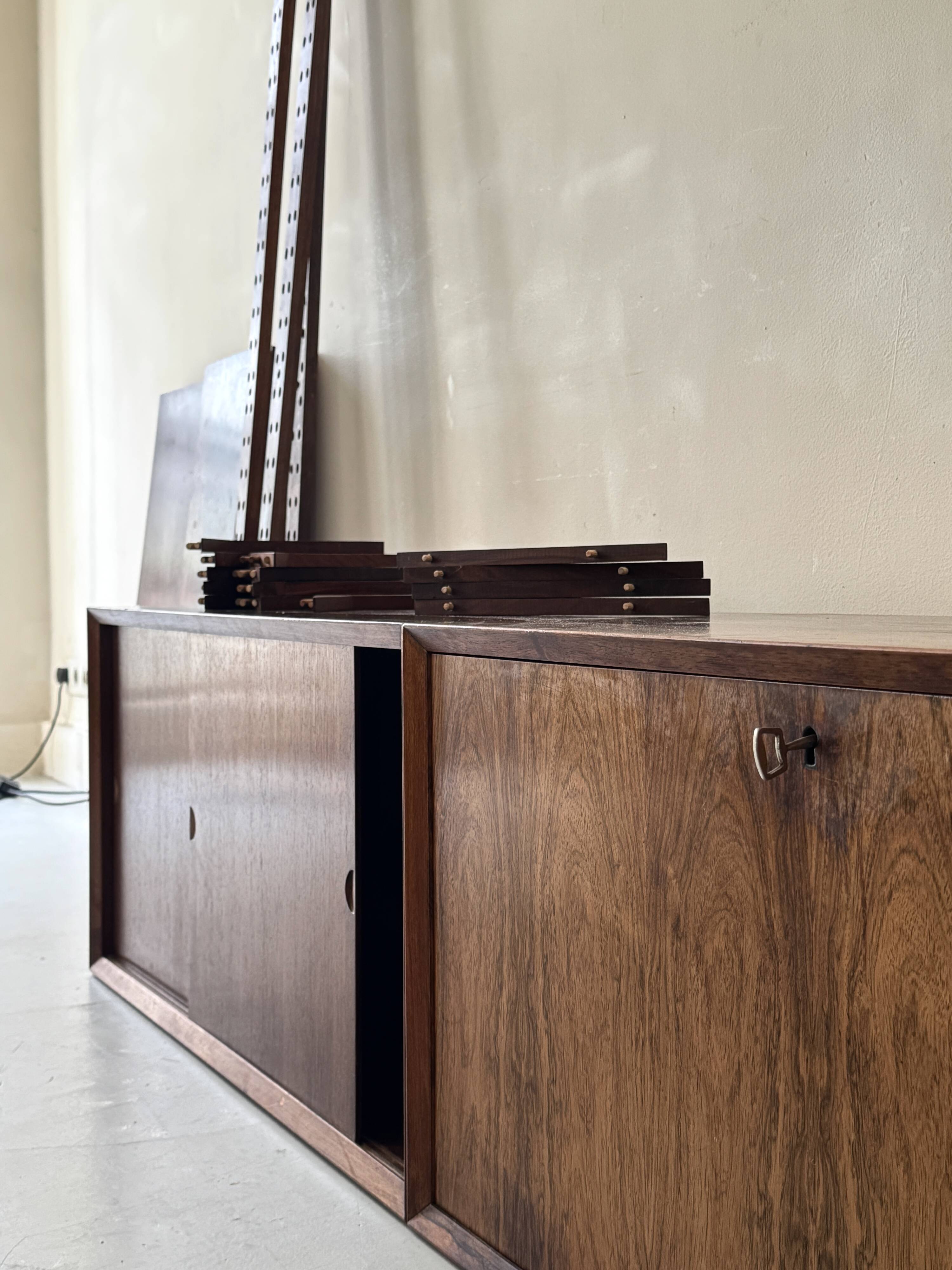 Modular library office Cado in rosewood, Poul Cadovius Denmark