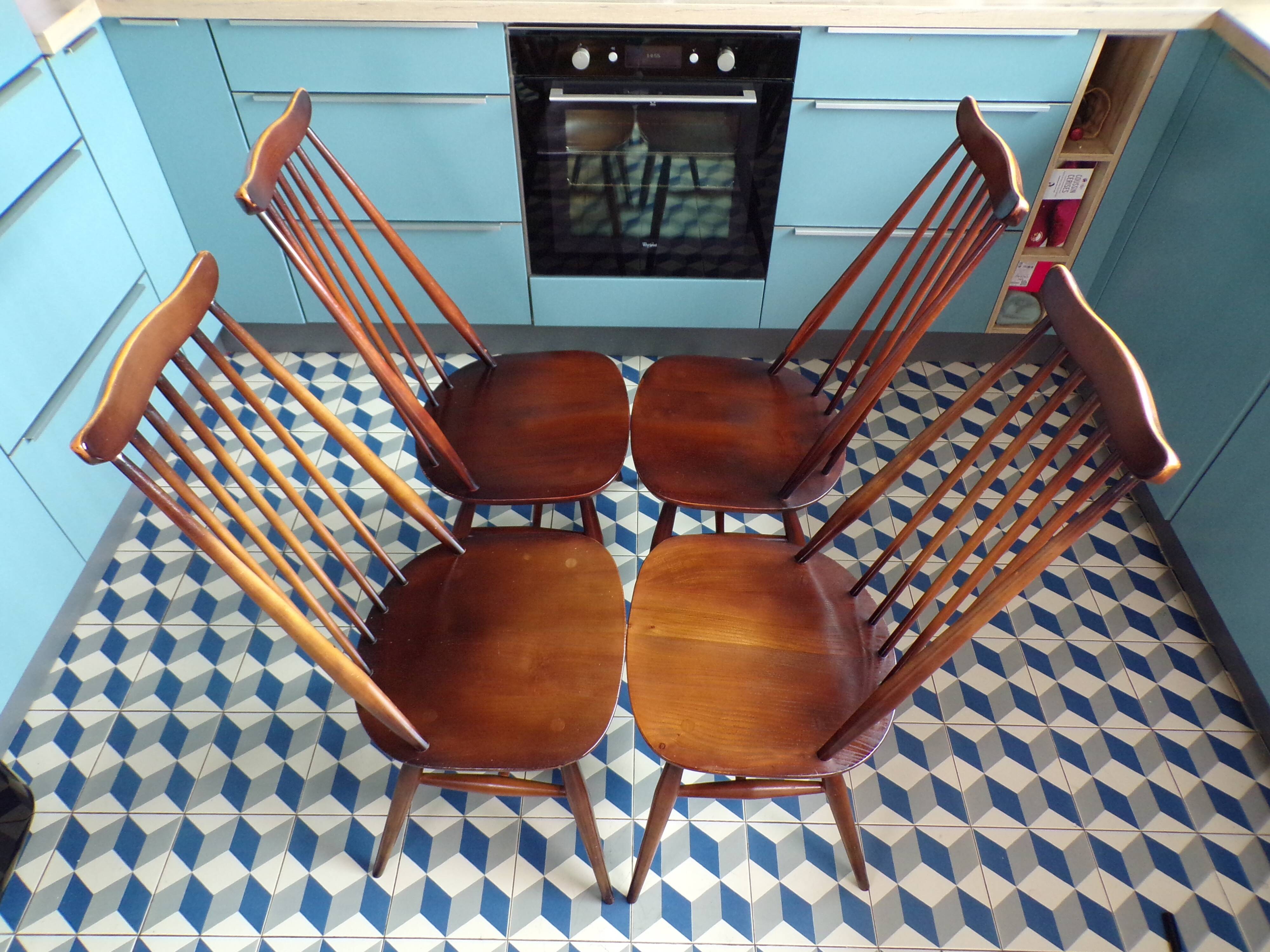 Set of 4 Ercol Goldsmith chairs