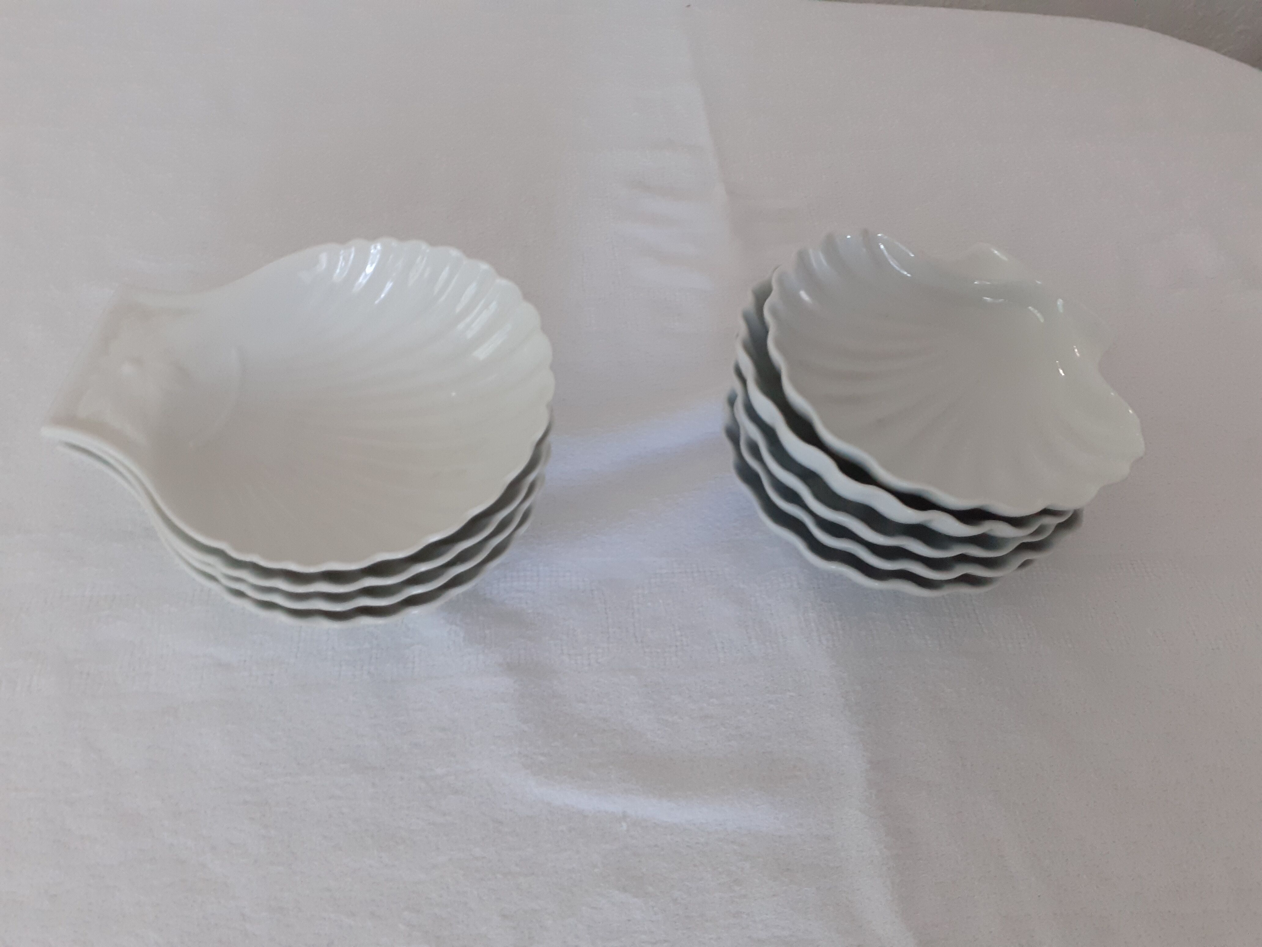 6 Raviers cups form shell Scallop porcelain oven Emile Henry culinary