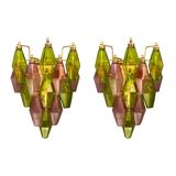Murano Glass Poliedri Sconces, Italy, 1980s - Set of 2