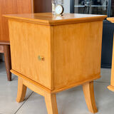 Vintage bedside table with tapered legs