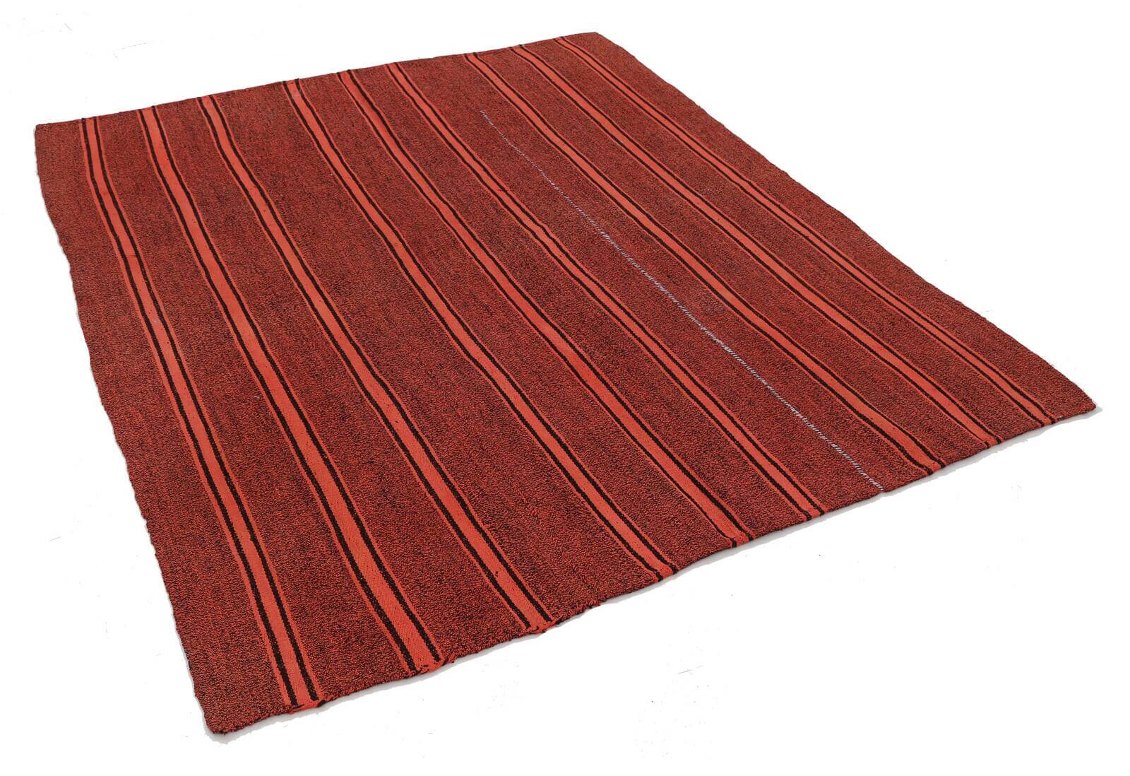 Turkish Handmade Vintage Anatolian Kilim 182 cm x 214 cm