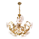 Murano Candlestick White Flowers, 1970