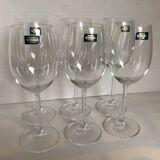 Six bohemian crystal stemware