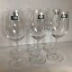 Six crystal goblets from Bohemia.