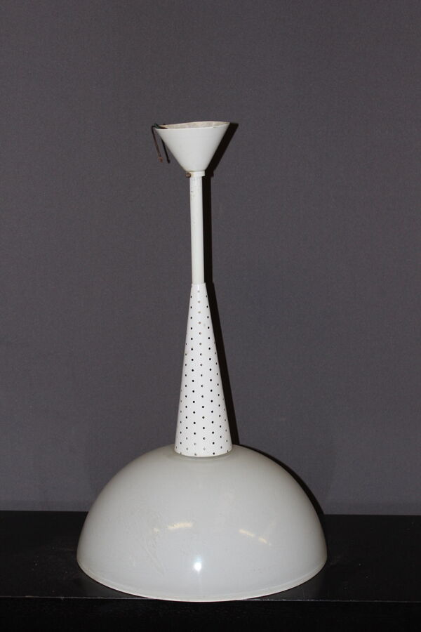 Lustre en tôle perforés par holophane vers 1950