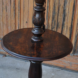 Wooden Floor Lamp with Pink Shade