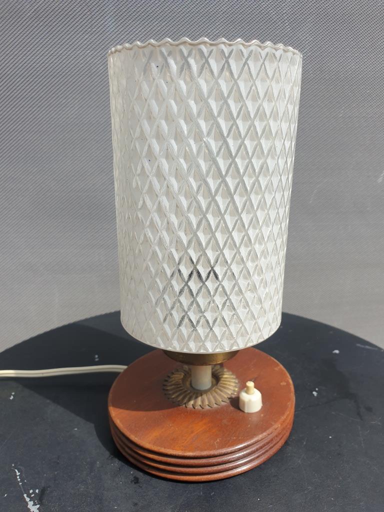 Table lamp 1960 diamond glass