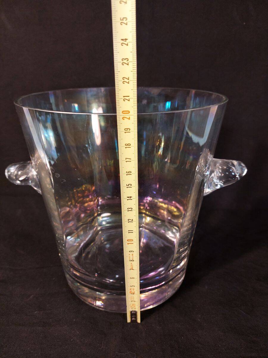 Krosno signed crystal champagne bucket - Poland