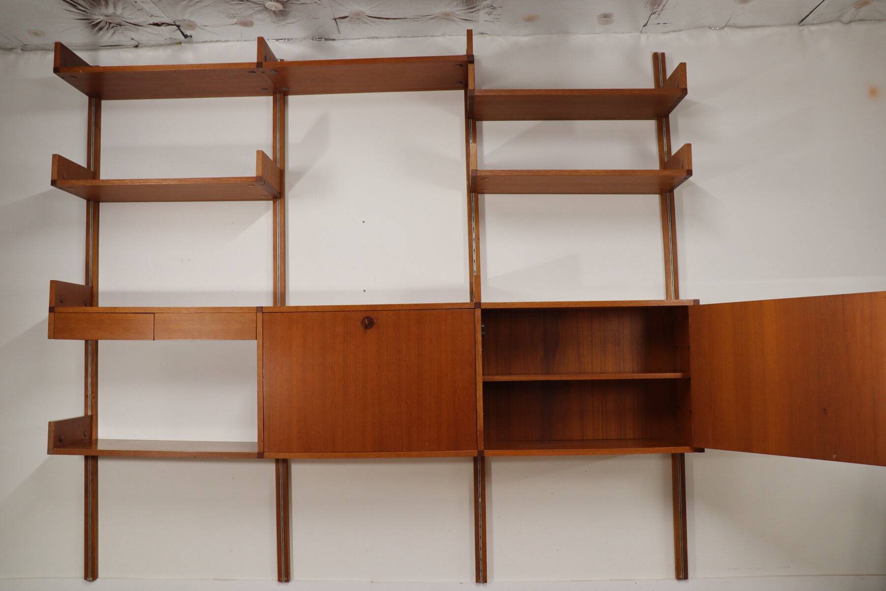 Modular wall bookcase, Minvielle edition by ARP – 1960