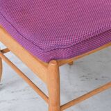 Guillerme et chambron oak 'fumay' mid-century dining chairs