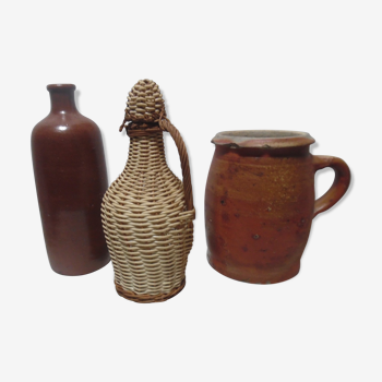 Trio of bottles Earth chic bohemian