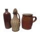 Trio de bouteilles terre chic bohème