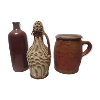 Trio of bottles Earth chic bohemian