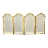 Antique 1920s vintage brass fireplace screen