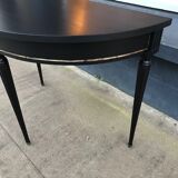 Black half moon console